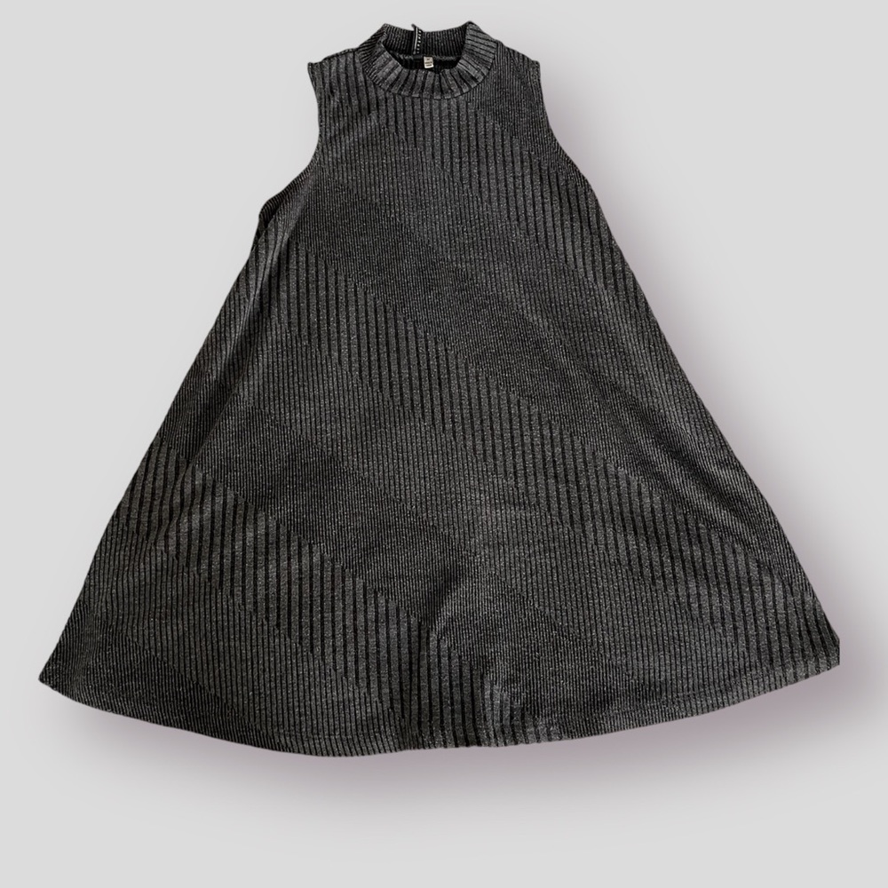feathers Dark Grey Mini Dress